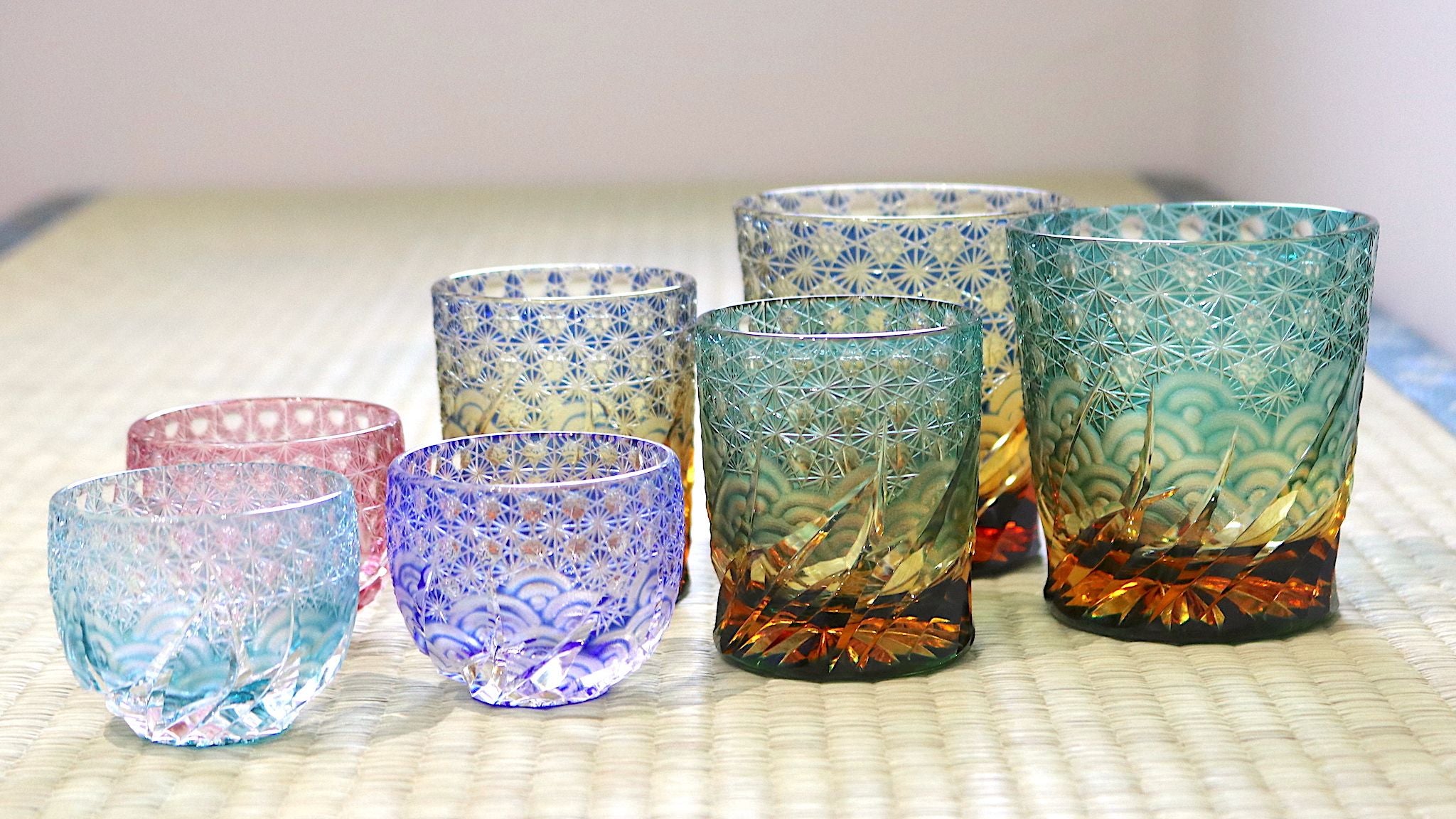 江戸切子作家　山田輝雄　作ガラス花器　オブジェ　伝統工芸　アート　インテリア 江戸切子作家 山田輝雄 作ガラス花器 オブジェ 伝統工芸 アート インテリア